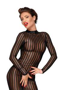 Classic dress made of elastic tulle F182 - 3XL-2