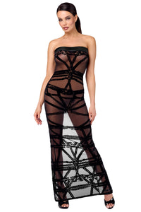 F358 Bondesque Opera Off-shoulder long dress - 3XL-2