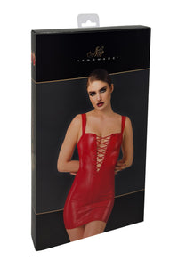 F364 Bombshell Lace-Up Mini Dress red - 3XL-7