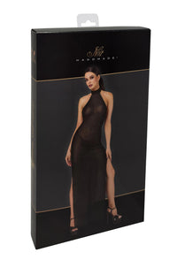 F372 Onyx Twin-slit Long dress - 3XL-7