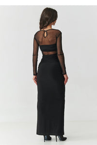  Long dress model 218306 Makadamia 