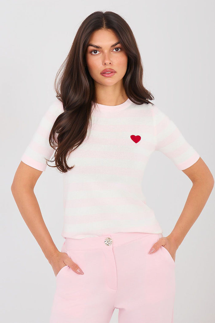  Short sleeve sweater model 224318 Factory Price 