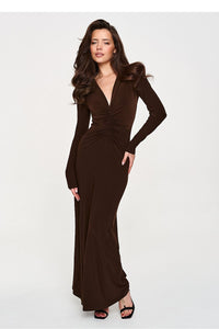  Long dress model 232509 Makadamia 